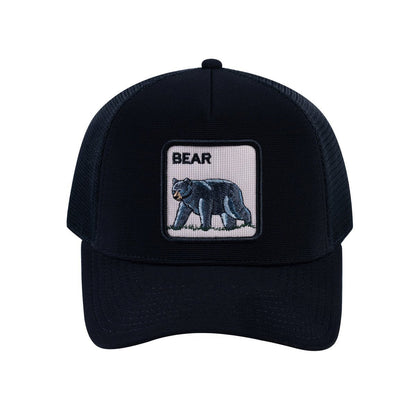 Bear V2 5-Panel Trucker Hat with Black front and Black back