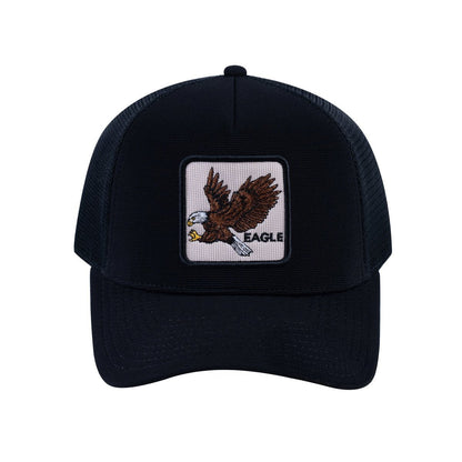 Eagle V2 5-Panel Trucker Hat with Black front and Black back