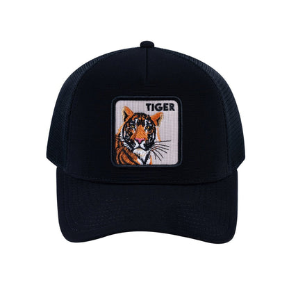 Tiger V2 5-Panel Trucker Hat with Black front and Black back