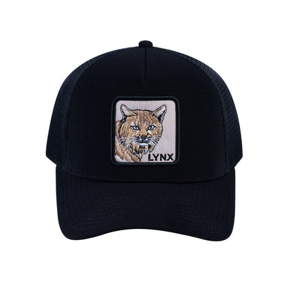 Lynx V2 5-Panel Trucker Hat with Black front and Black back