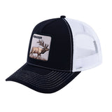 Reindeer V2 5-Panel Trucker Hat with Black front and White back