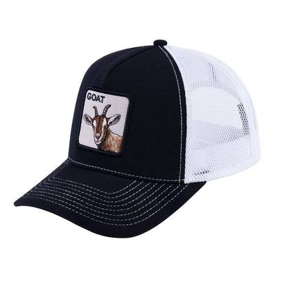 Goat V2 5-Panel Trucker Hat with Black front and White back