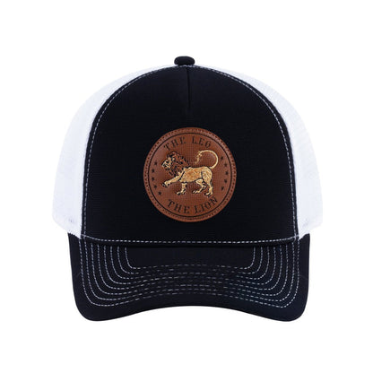Leo Zodiac V2 5-Panel Trucker Hat with Black front and White back