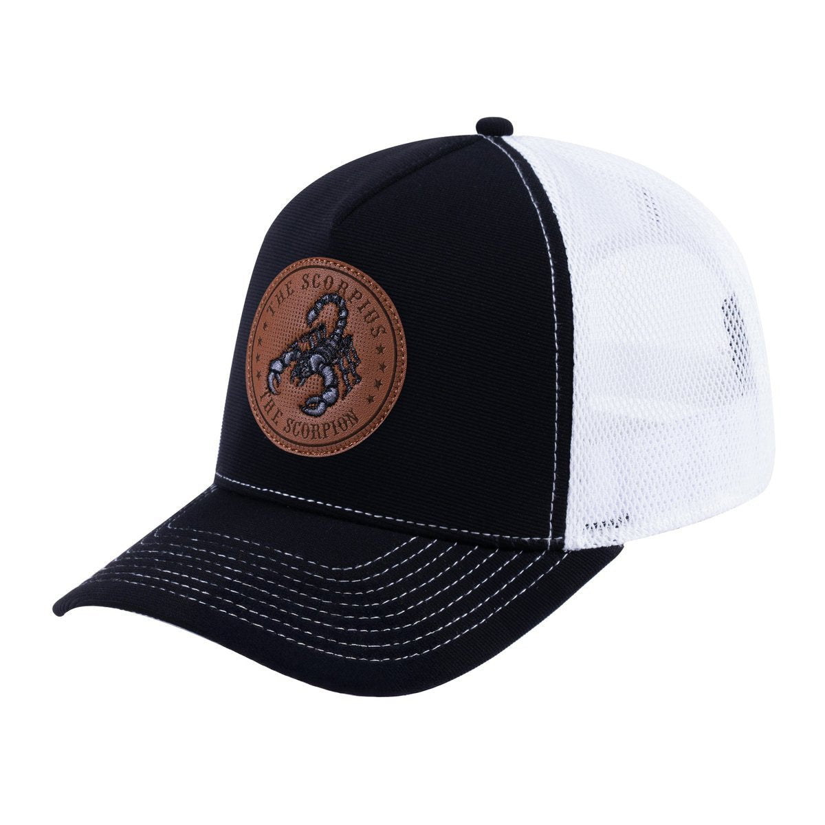 Scorpio Zodiac V2 5-Panel Trucker Hat with Black front and White back