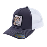 Lynx V2 5-Panel Trucker Hat with Dark Grey front and White back