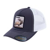 Reindeer V2 5-Panel Trucker Hat with Dark Grey front and White back