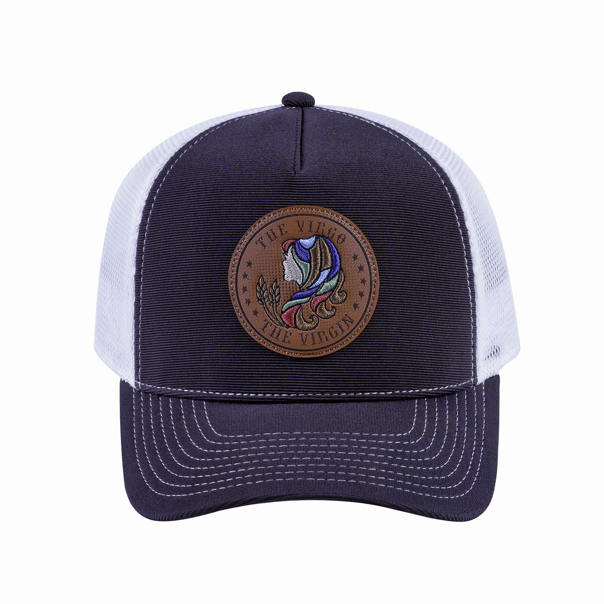 Gemini Zodiac V2 5-Panel Trucker Hat with Dark Grey front and White back