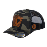 Poker 10JQKA 5-Panel Trucker Hat - Green Camo front / Green Camo back / POKER2