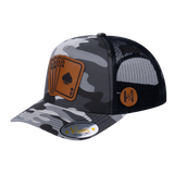 Winner Poker 10JQKA 5-Panel Trucker Hat - Grey Camo front / Black back / WINNER2