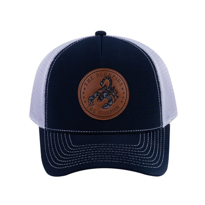 Scorpio Zodiac V2 5-Panel Trucker Hat with Navy front and Light Grey back