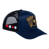 Winner Poker 10JQKA 5-Panel Trucker Hat - Navy front / Black back / WINNER1