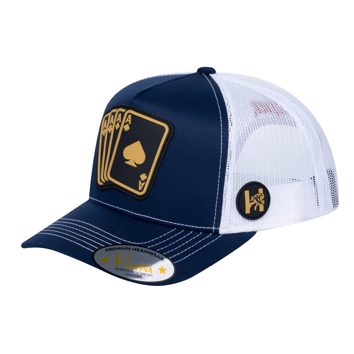 Winner Poker 10JQKA 5-Panel Trucker Hat - Navy front / White back / WINNER1
