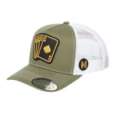 Winner Poker 10JQKA 5-Panel Trucker Hat - Olive front / White back / WINNER1