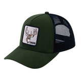 Deer V2 5-Panel Trucker Hat with Olive front and Black back