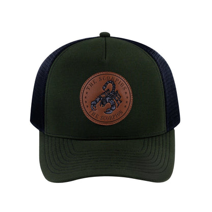 Scorpio Zodiac V2 5-Panel Trucker Hat with Olive front and Black back
