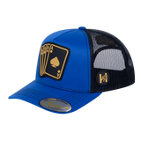 Winner Poker 10JQKA 5-Panel Trucker Hat - Royal Blue front / Black back / WINNER1