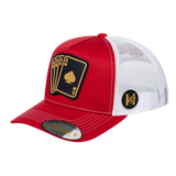 Winner Poker 10JQKA 5-Panel Trucker Hat - Red front / White back / WINNER1