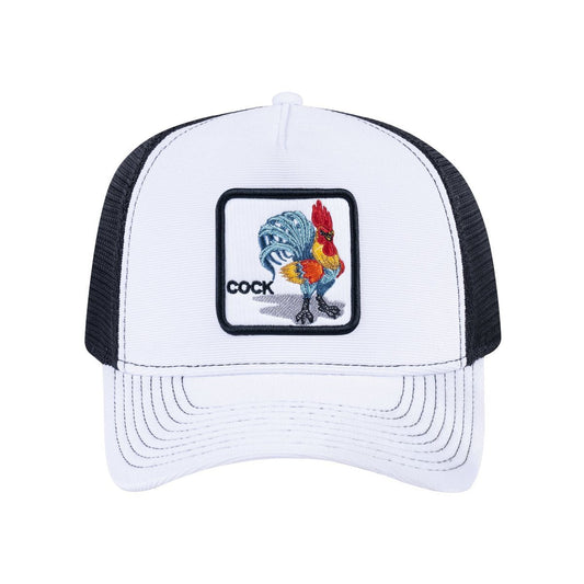 Chicken V2 5-Panel Trucker Hat with White front and Black back