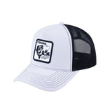 Fishing V2 5-Panel Trucker Hat with White front and Black back