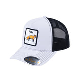 Fox V2 5-Panel Trucker Hat with White front and Black back