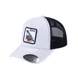 Quail V2 5-Panel Trucker Hat with White front and Black back