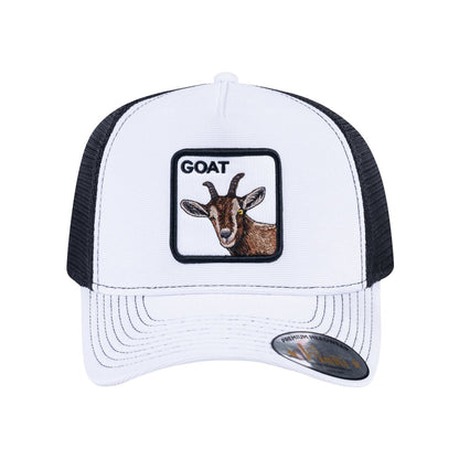 Goat V2 5-Panel Trucker Hat with White front and Black back