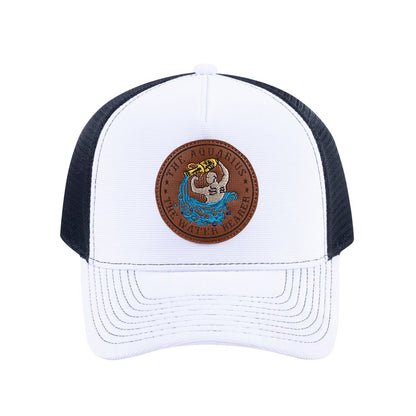 Aquarius Zodiac V2 5-Panel Trucker Hat with White front and Black back