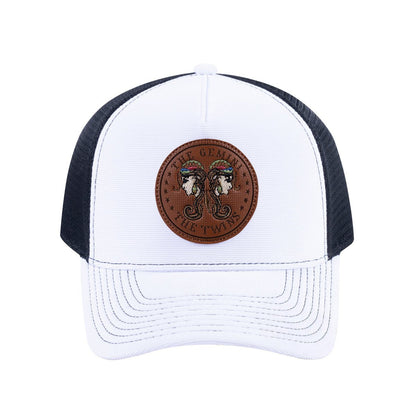 Gemini Zodiac V2 5-Panel Trucker Hat with White front and Black back