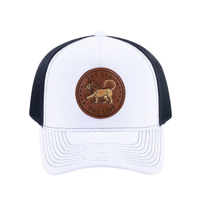 Leo Zodiac V2 5-Panel Trucker Hat with White front and Black back