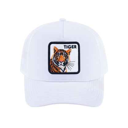 Tiger V2 5-Panel Trucker Hat with White front and White back