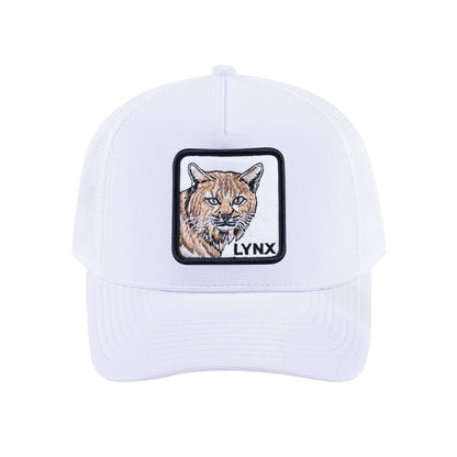 Lynx V2 5-Panel Trucker Hat with White front and White back