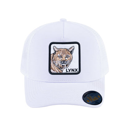 Lynx V2 5-Panel Trucker Hat with White front and White back