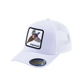 Pheasant V2 5-Panel Trucker Hat with White front and White back