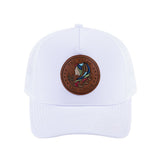 Virgo Zodiac V2 5-Panel Trucker Hat with White front and White back