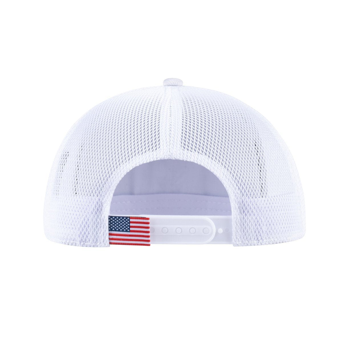 Salmon V2 5-Panel Trucker Hat with White front and White back