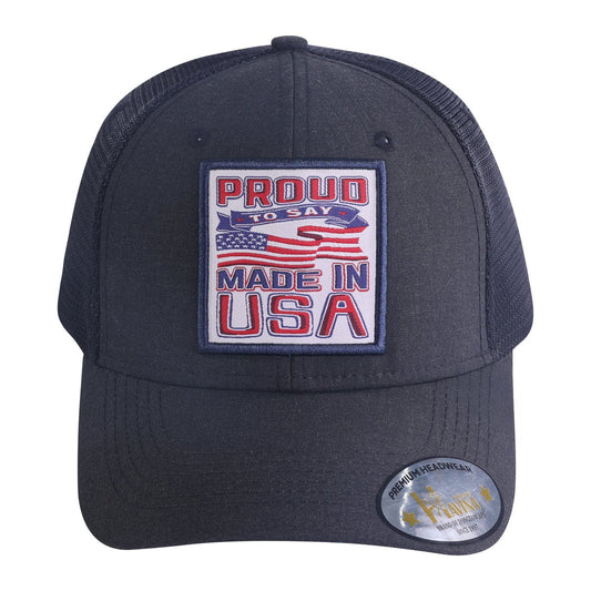 Proud To Say Made In Usa - Gorra de camionero de seis paneles - Negro - Btc