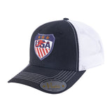 Loving Hockey 6-Panel Trucker Hat with Black front and White back