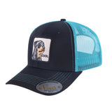 Cool Dog 6-Panel Trucker Hat with Black front and Blue back