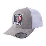 My Dad My Hero 6-Panel Trucker Hat with Khaki front and White back