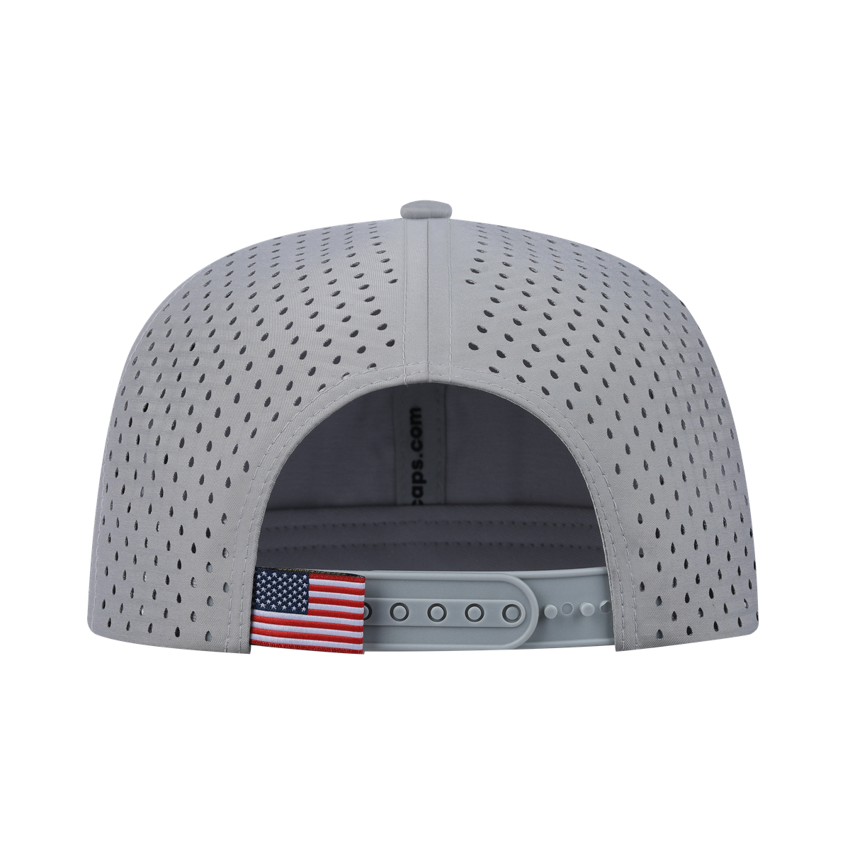 Butterfly 6-Panel Microfiber Laser Hole Trucker Hat with Light Grey front and Light Grey back