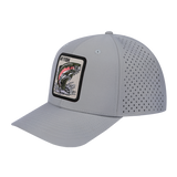 My Fish 6-Panel Microfiber Laser Hole Trucker Hat with Light Grey front and Light Grey back