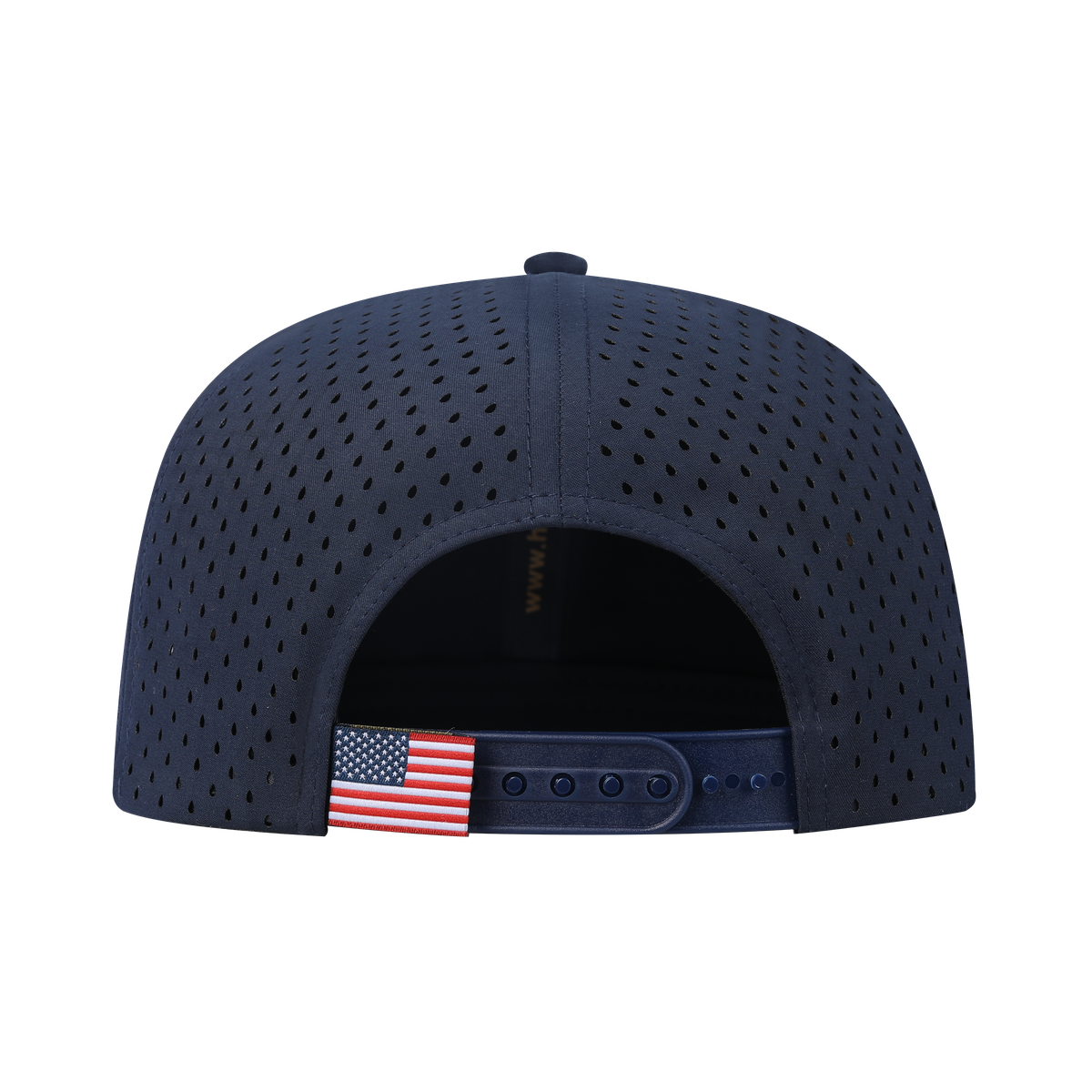 Butterfly 6-Panel Microfiber Laser Hole Trucker Hat with Navy front and Navy back