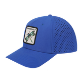 Dragonfly 6-Panel Microfiber Laser Hole Trucker Hat with Royal Blue front and Royal Blue back