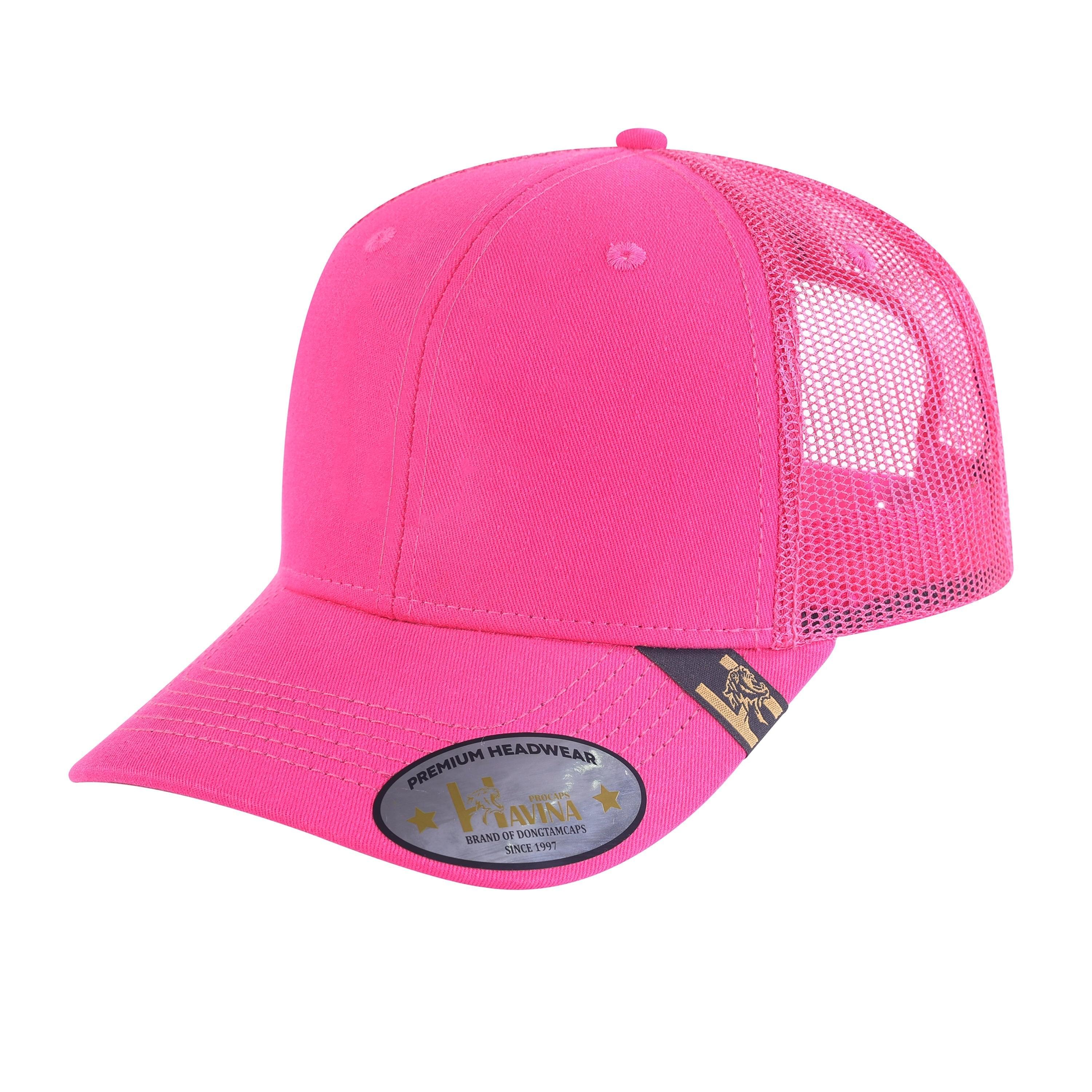 Buy 1 Get 1 Free - Blank - 6 Panel Trucker Hat - Pink/Pink – Havina Pro ...