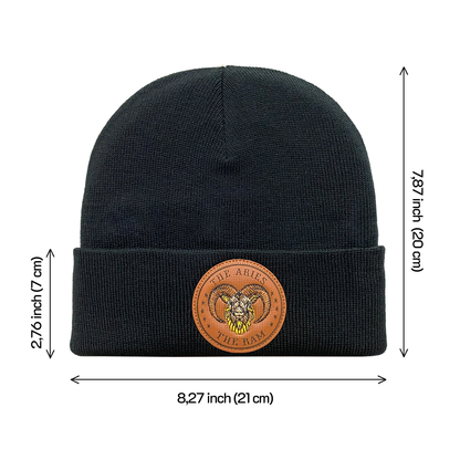 Aries Zodiac Beanie in S