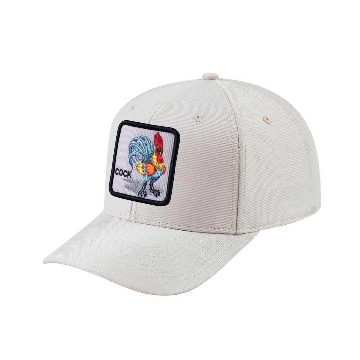 Chicken V2 6-Panel Baseball Cap with Beige front and Beige back