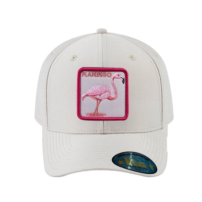 Flamingo V2 6-Panel Baseball Cap with Beige front and Beige back