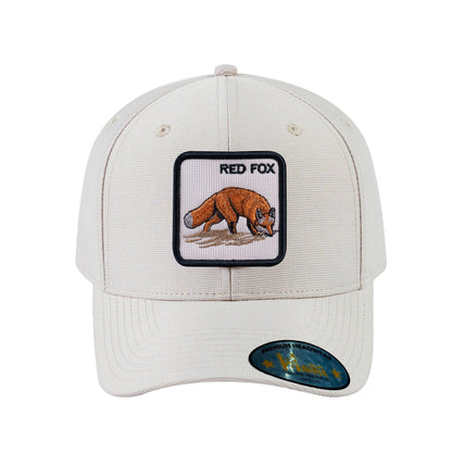 Red Fox V2 6-Panel Baseball Cap with Beige front and Beige back