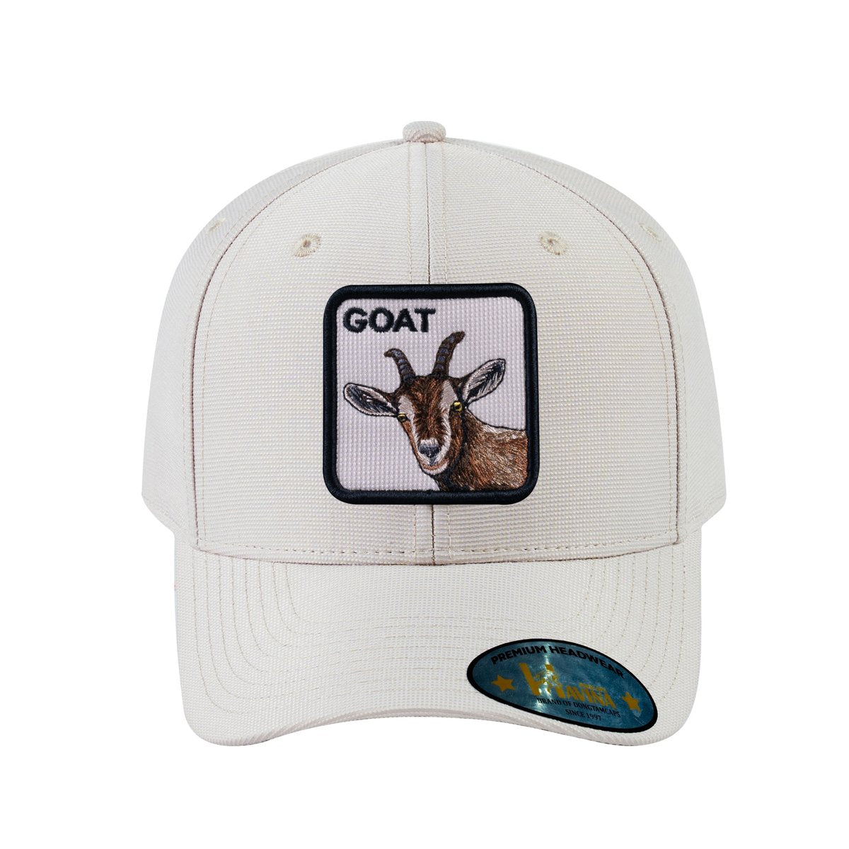 Goat V2 6-Panel Baseball Cap with Beige front and Beige back