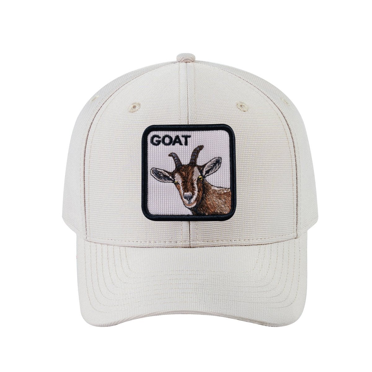 Goat V2 6-Panel Baseball Cap with Beige front and Beige back